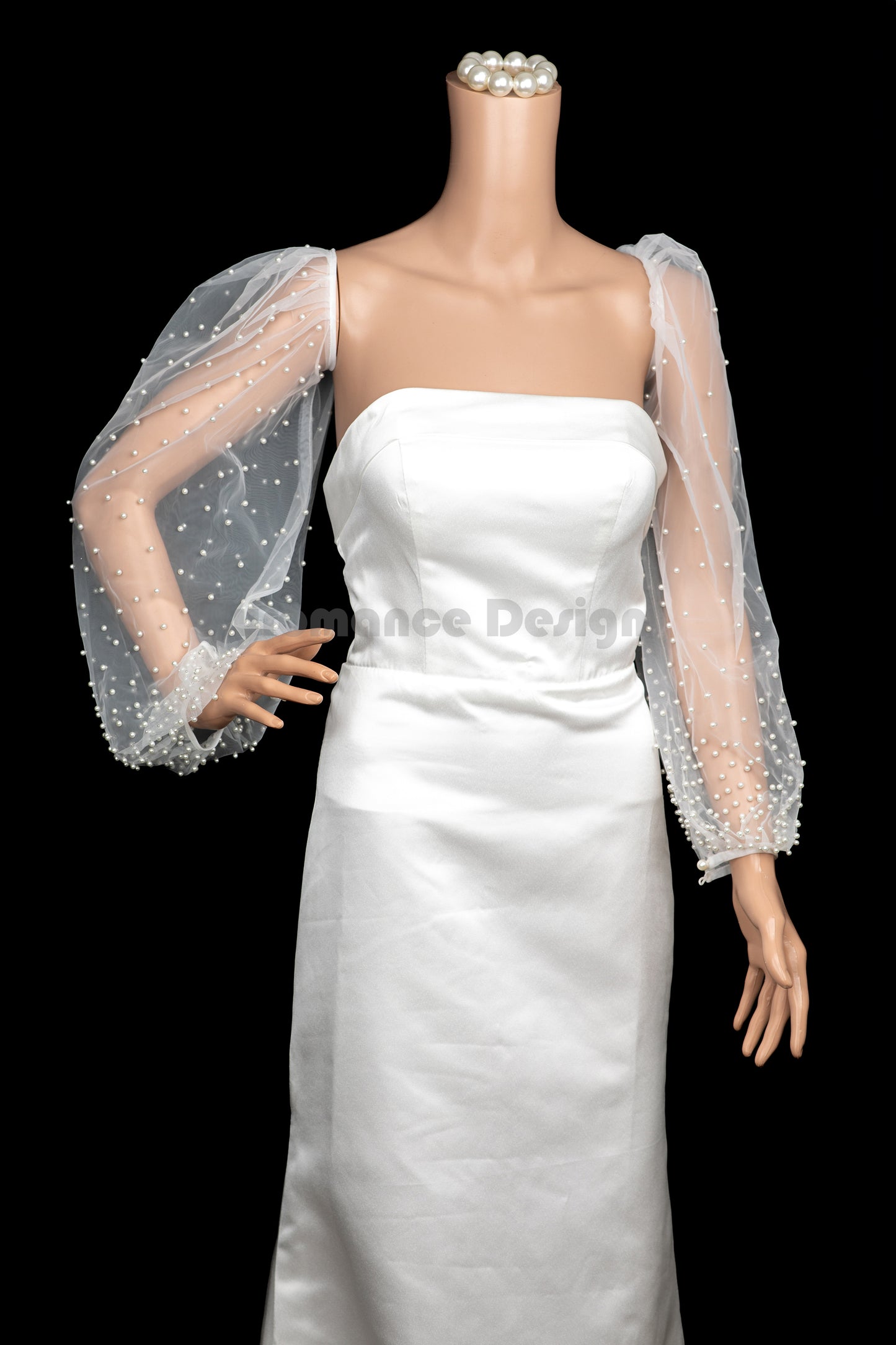Handmade customized pearl weeding sleeve