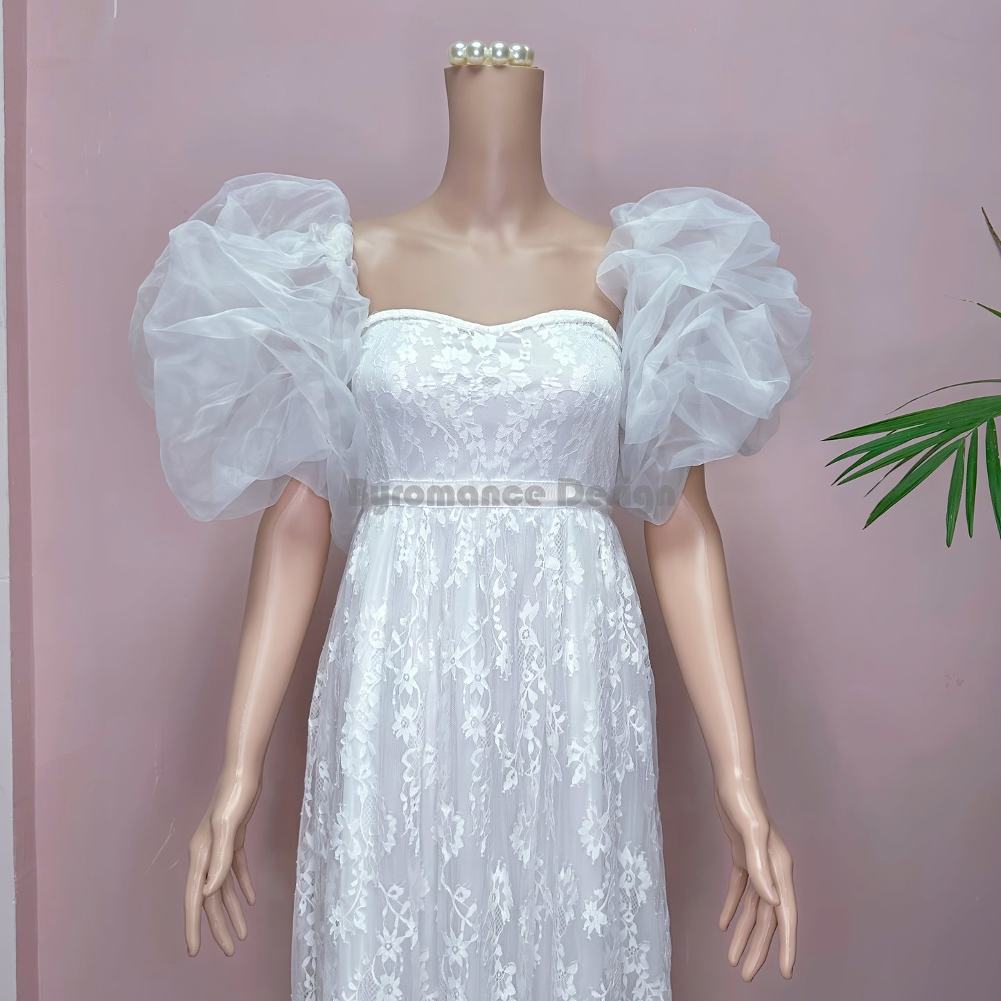 puffy Tulle ball wedding sleeves, removable sleeve BYRD15