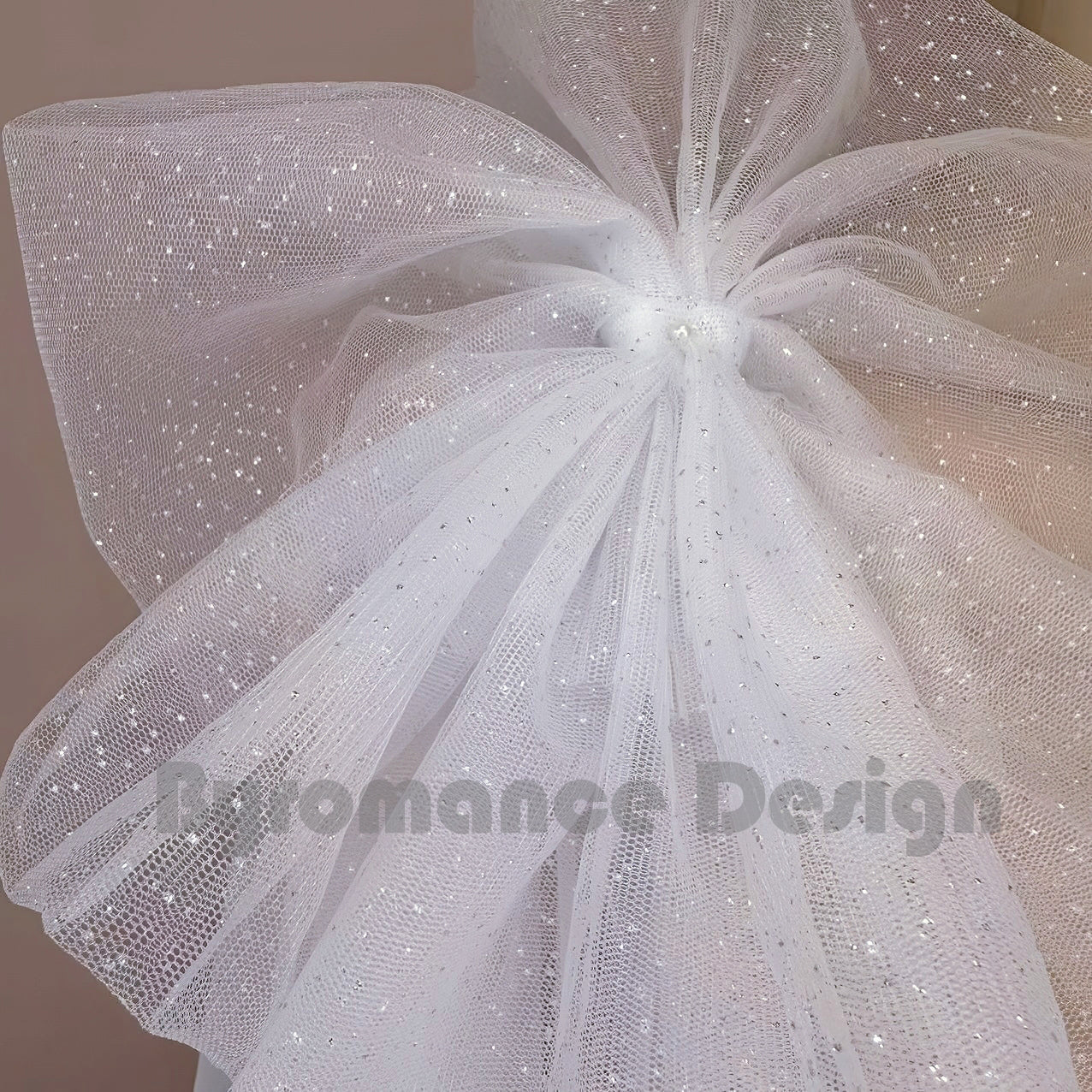 glitter tulle flower long off shoulder removable bridal wedding sleeves