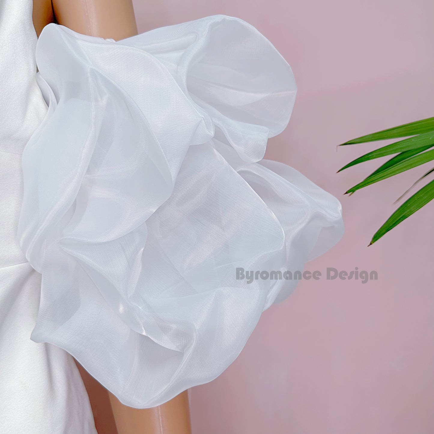 puffy ball organza wedding sleeves, removable bridal sleeve BYRD16