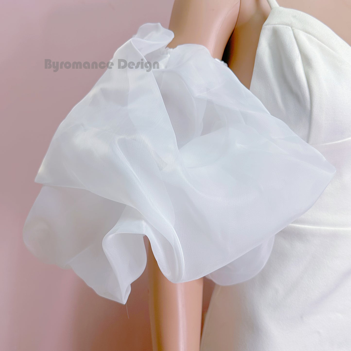 puffy ball organza wedding sleeves, removable bridal sleeve BYRD16