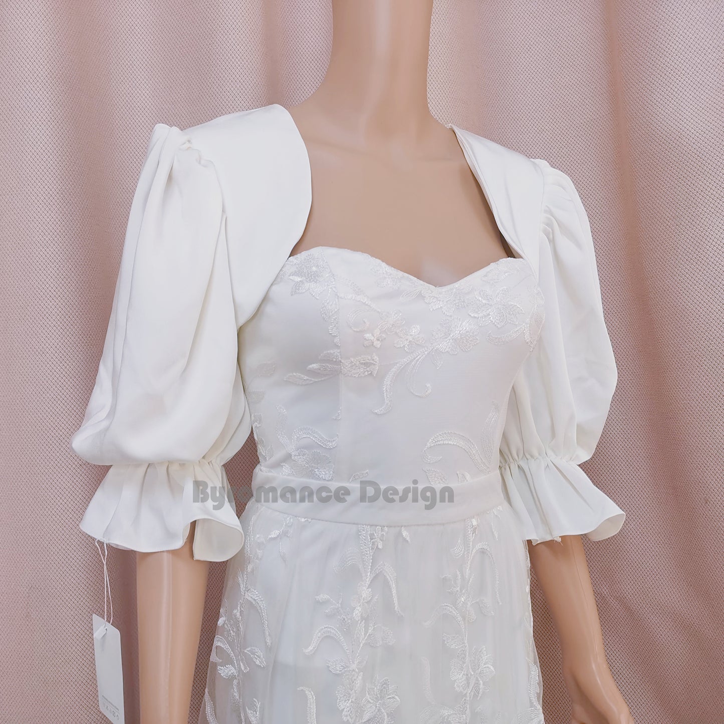EMALZBY chiffon nacked back wedding cape ,wedding sleeves for bridal