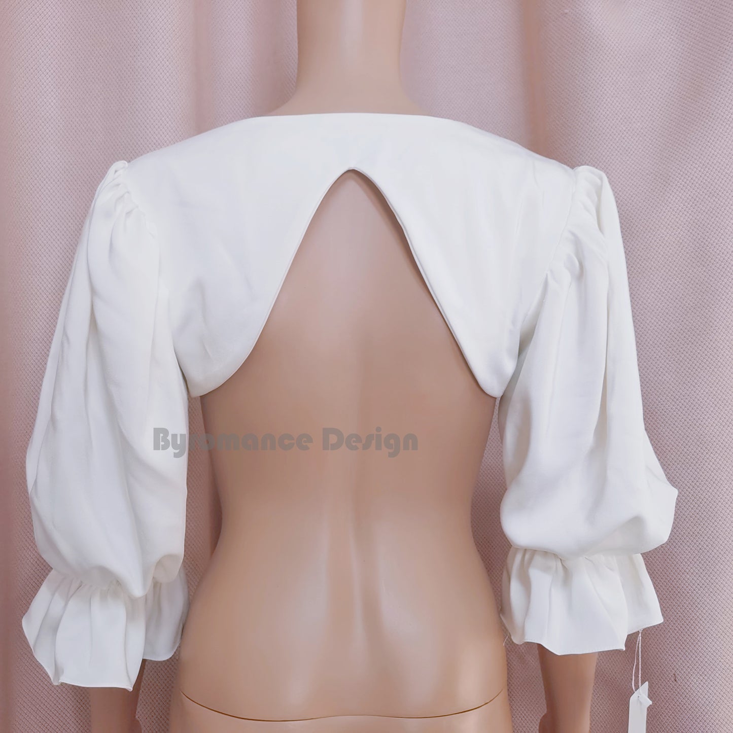 EMALZBY chiffon nacked back wedding cape ,wedding sleeves for bridal