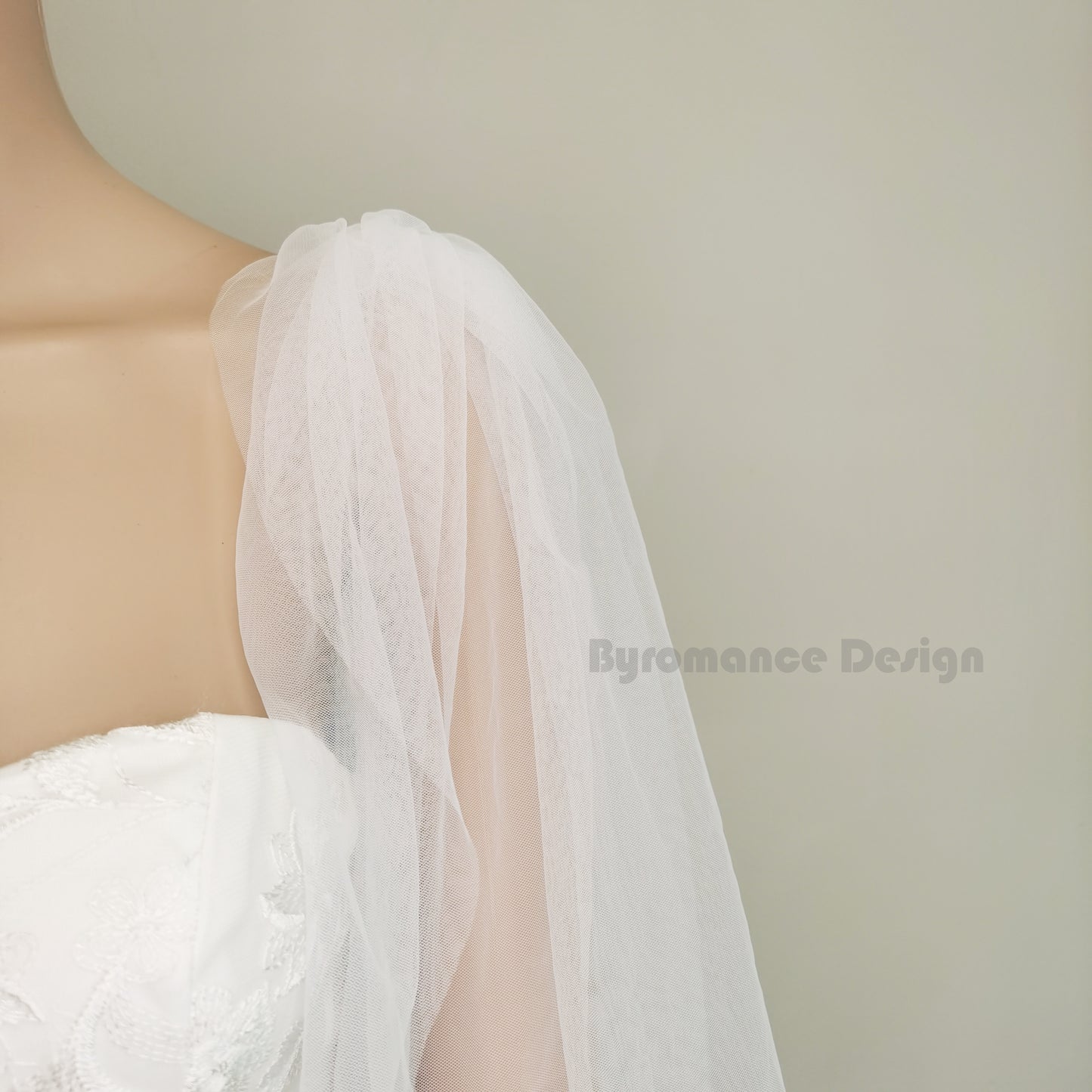 shoulder veil wedding dress