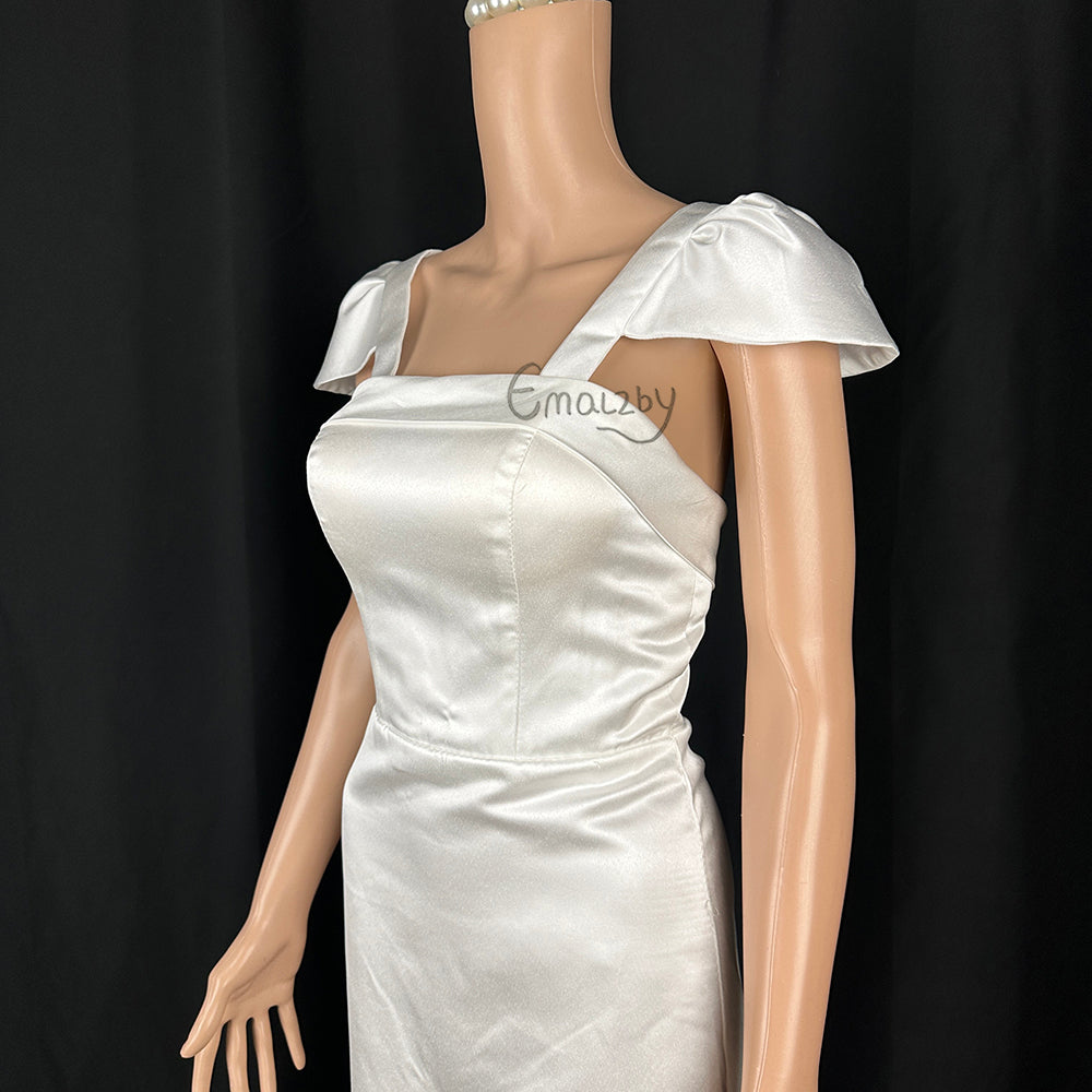 Satin wedding Dress Sleeves,Wedding Straps,Bridal Straps,Dress Straps,Sleeves,Shoulder Covers ivory BYRDSLS108