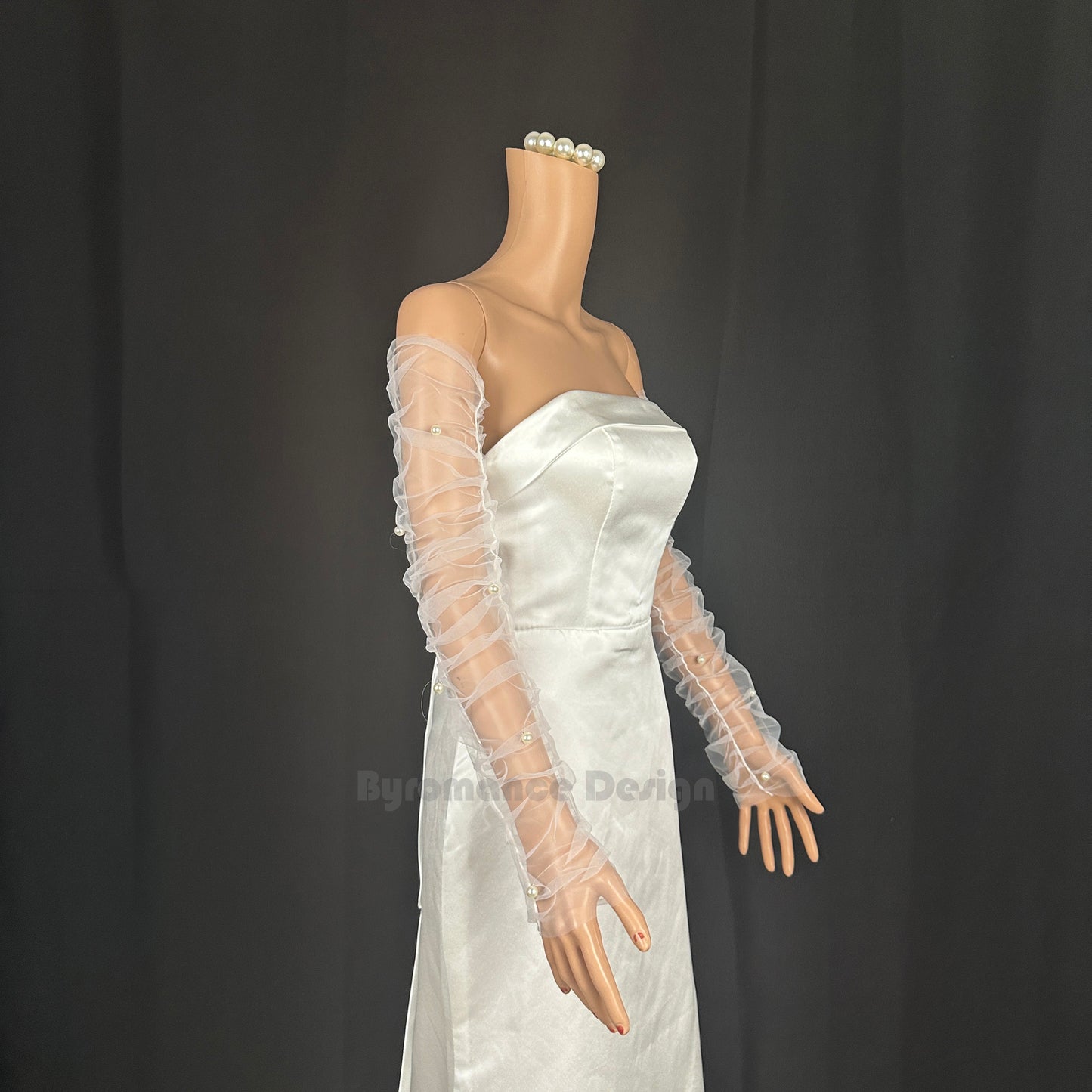 Handmade customized pearl thin weeding sleeve