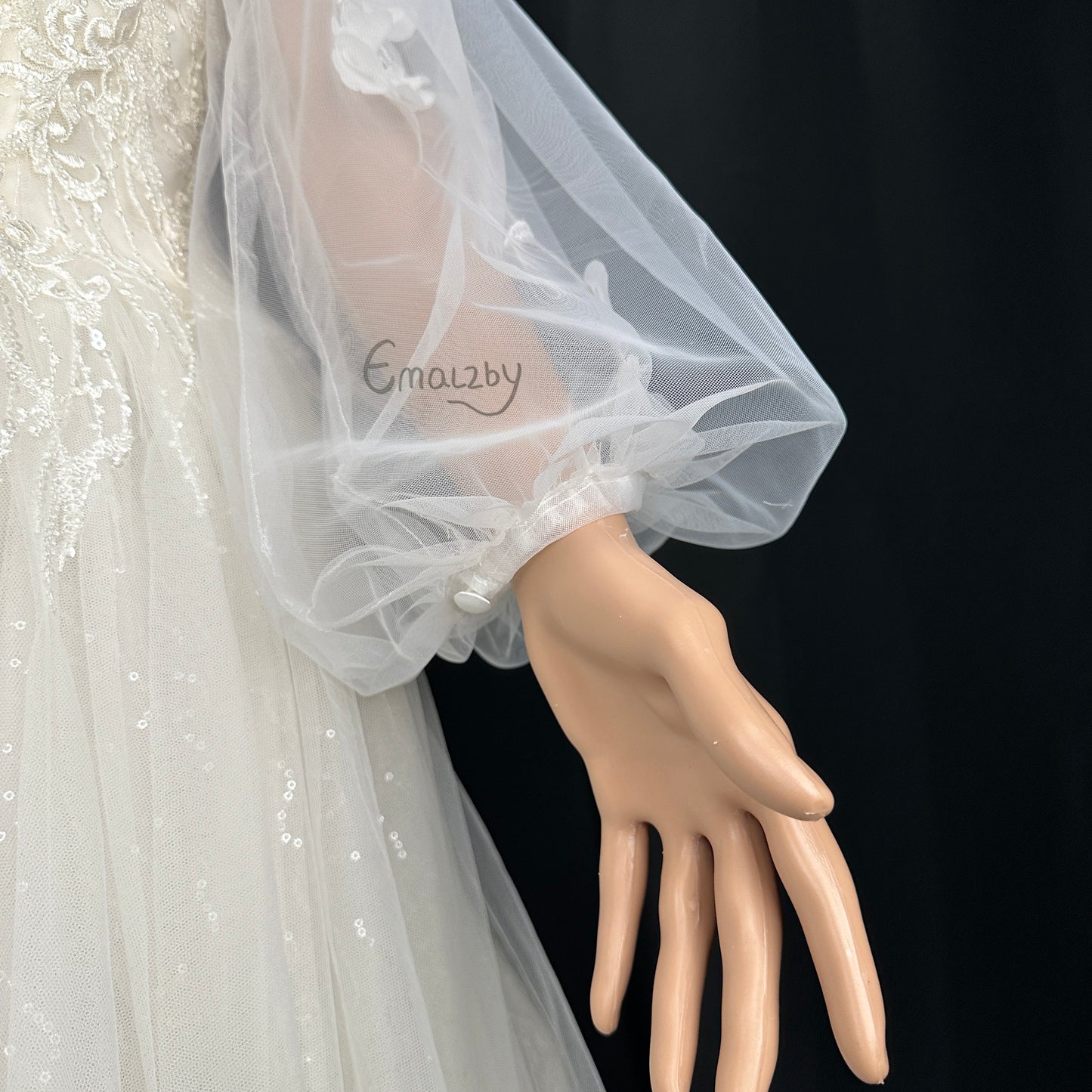 dream boho double ring sleeves for bridal, wedding day sleeves for dress,floral sleeve BYRDSL71