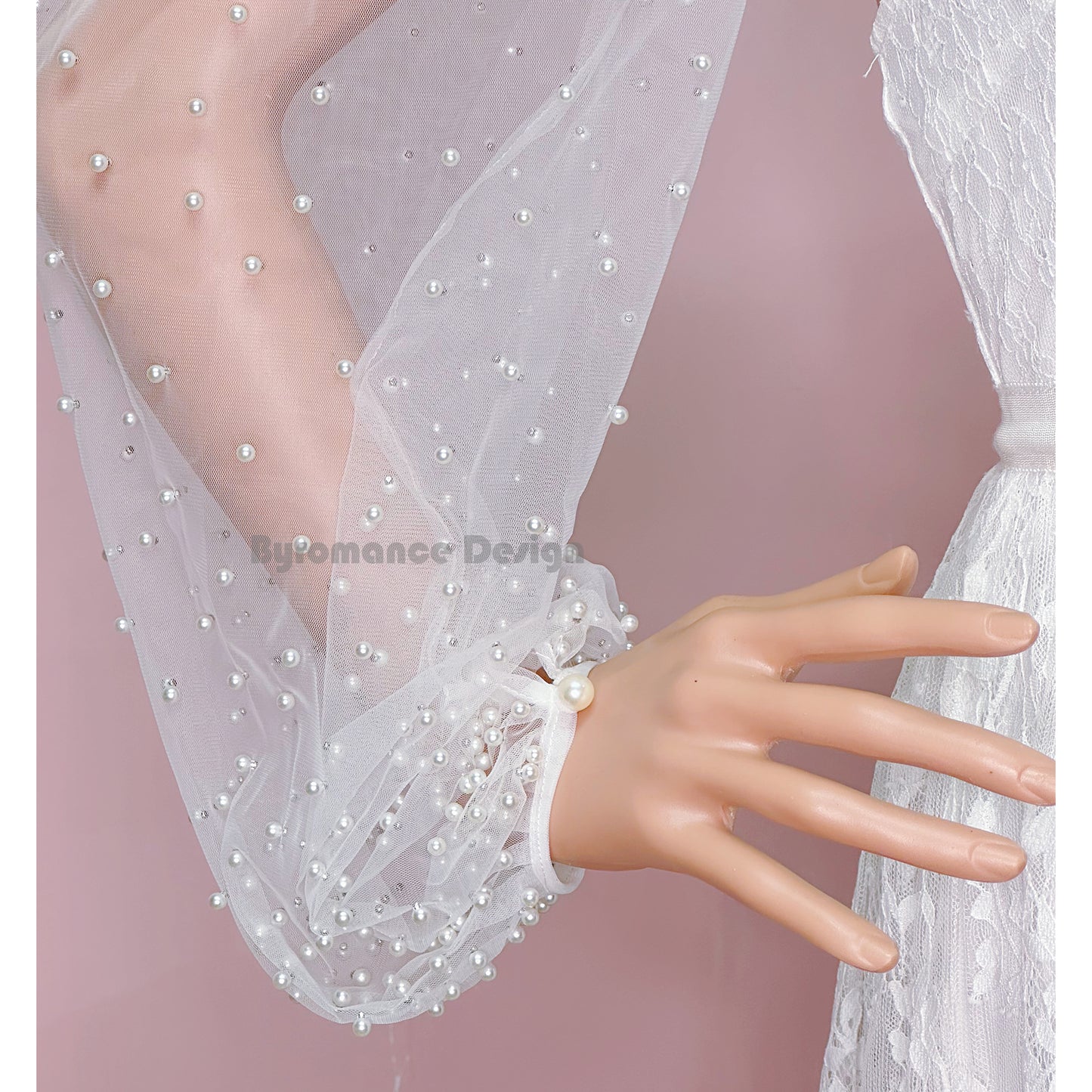 new customized pearl weeding sleeve