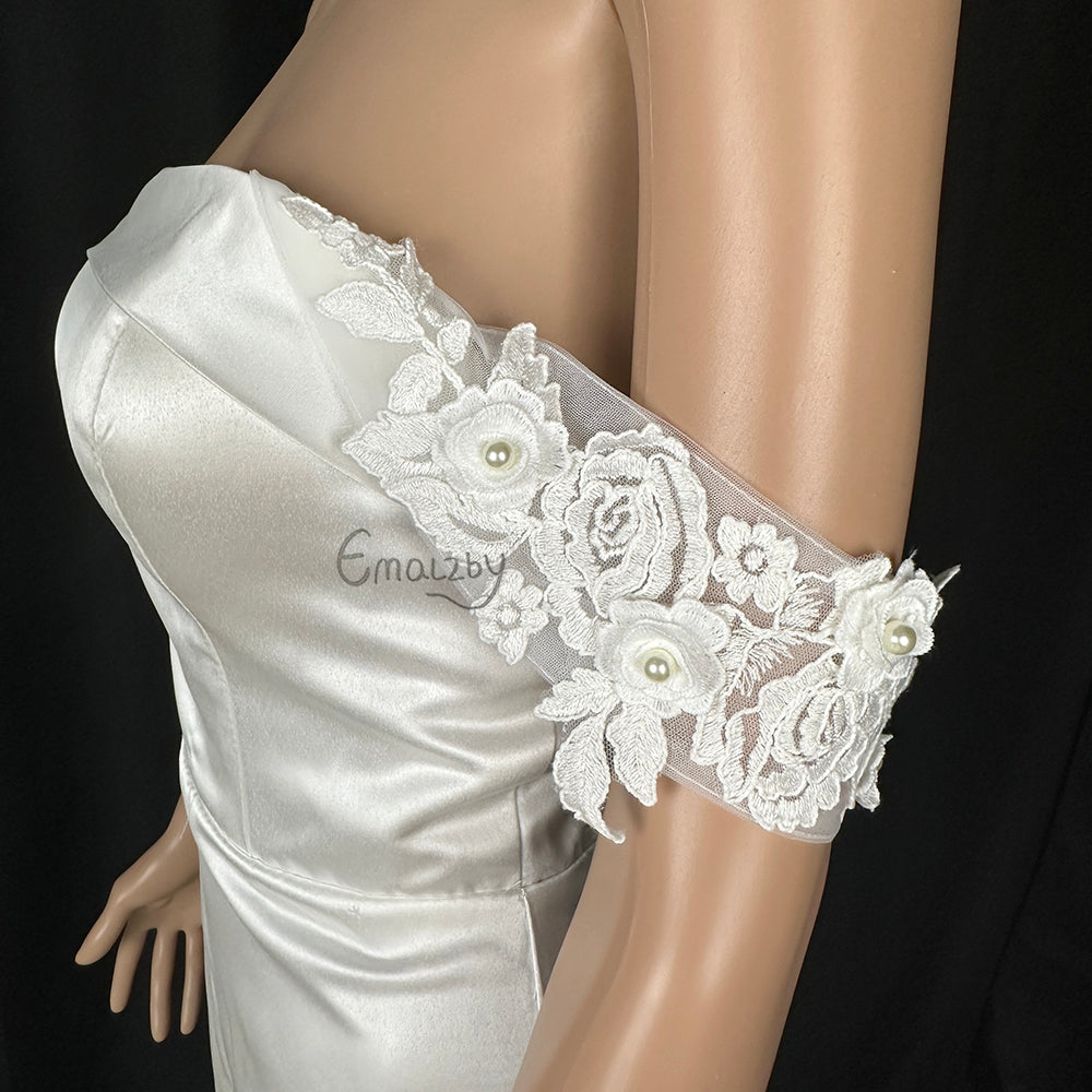 cotton lace wedding dress straps add on.detachable straps for bridal,bridal sleeves BYRDSW08(复制)