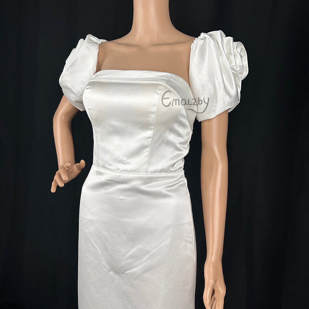 Detachable satin Cap Sleeves, Wedding Dress rose Sleeves, Bridal Straps,Dress Straps ,rose sleeves,satin sleeves BYRDSLS109