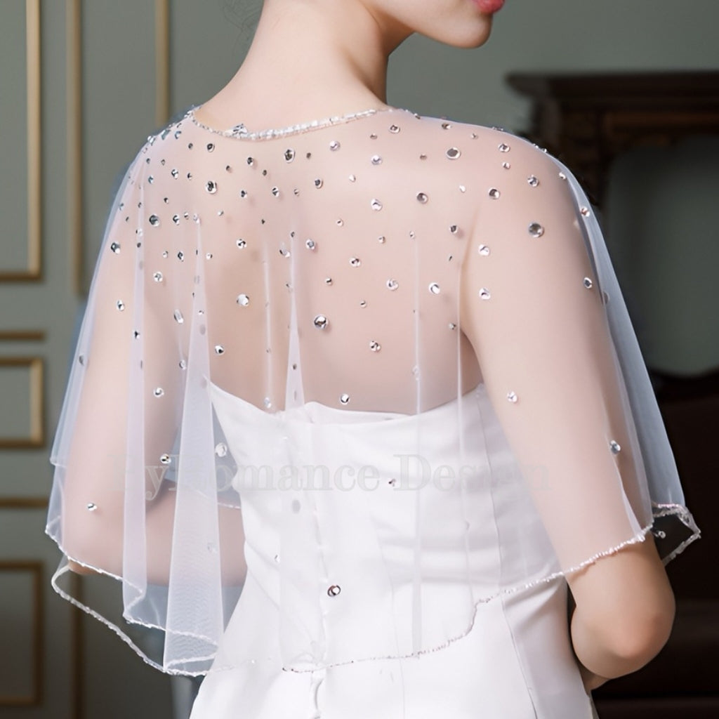 EMZLABY Customized rhinestone wedding dress topper BYRDVG7502