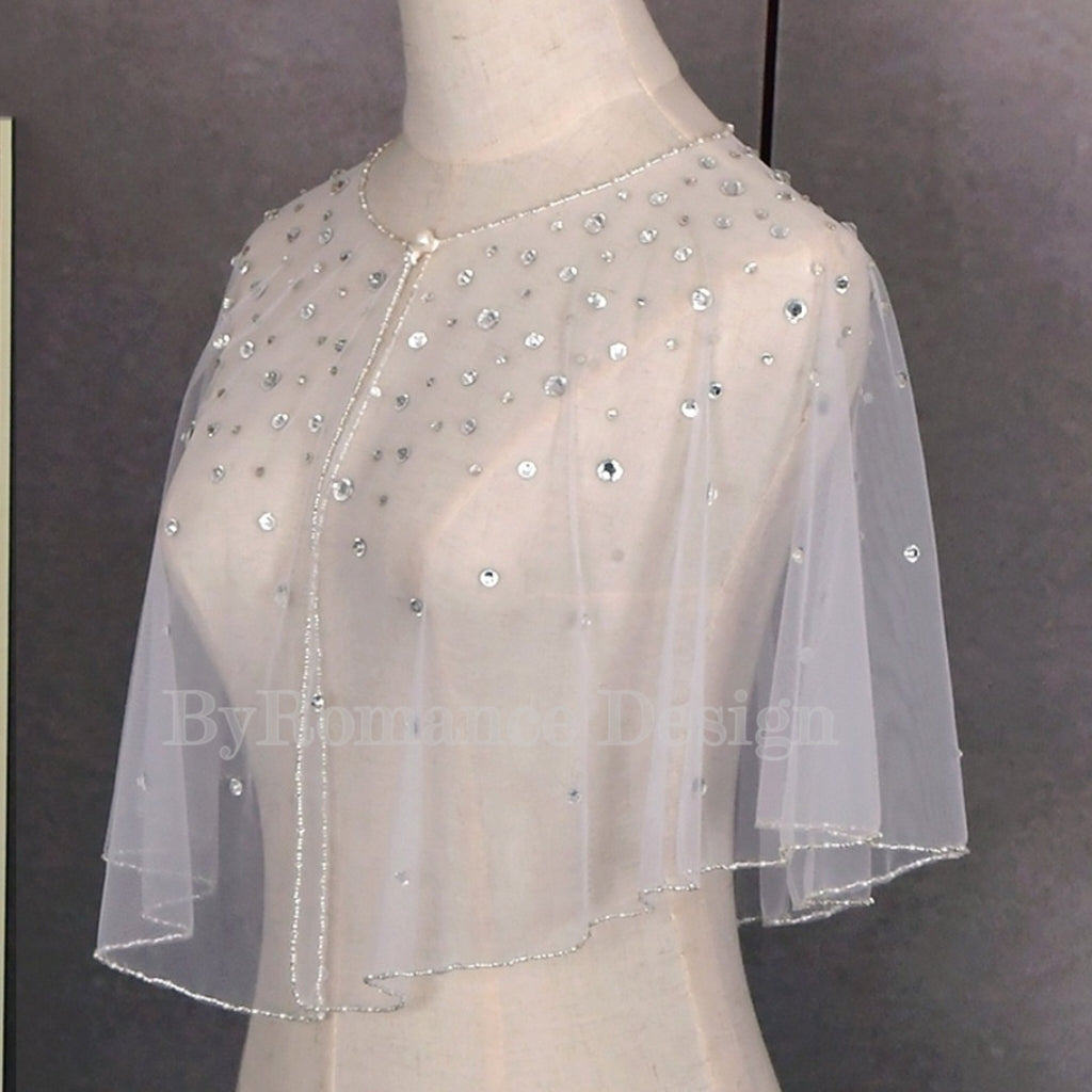 EMZLABY Customized rhinestone wedding dress topper BYRDVG7502