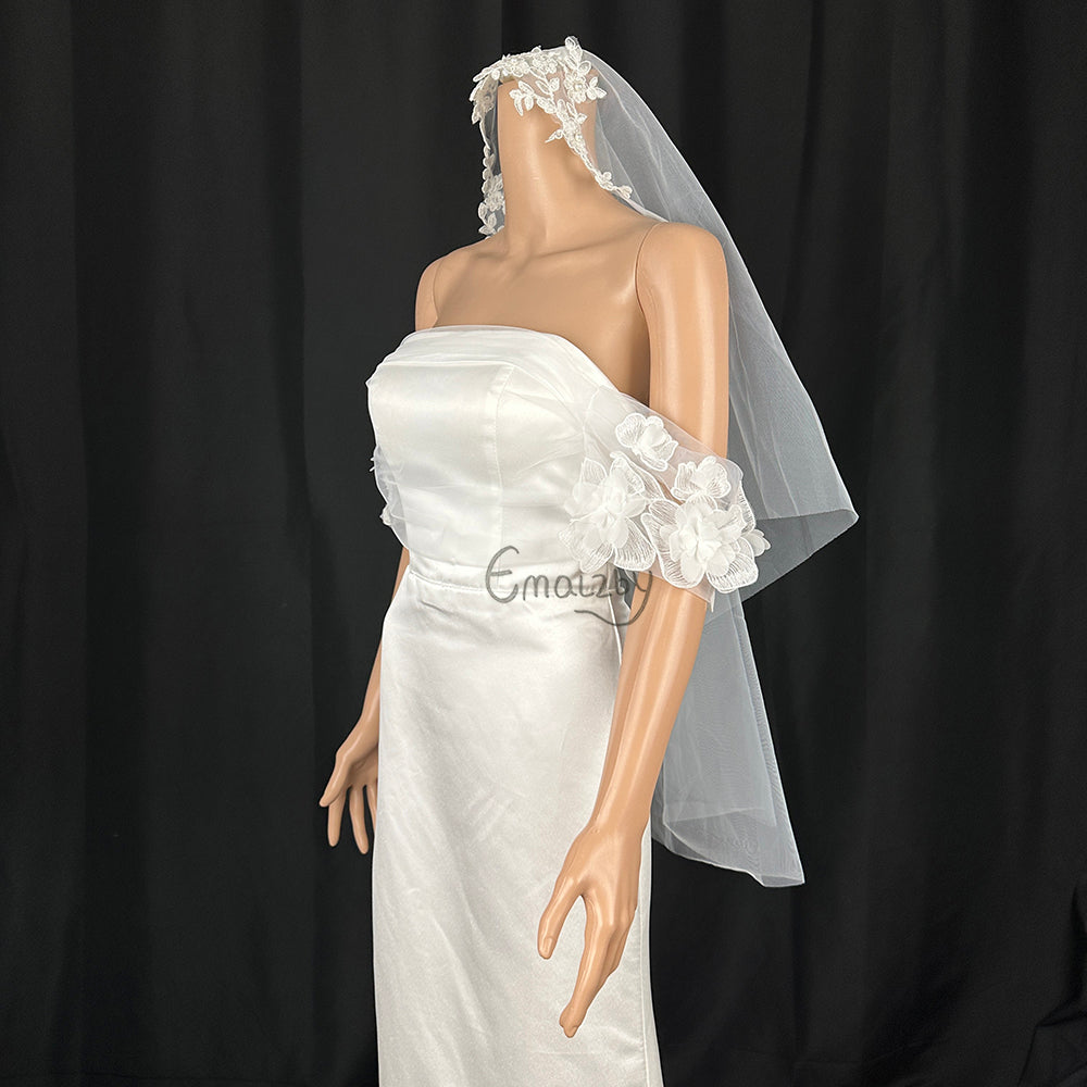bridal sheer tulle topper