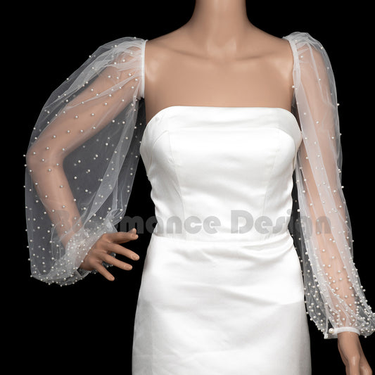 Handmade  customized pearl weeding sleeve