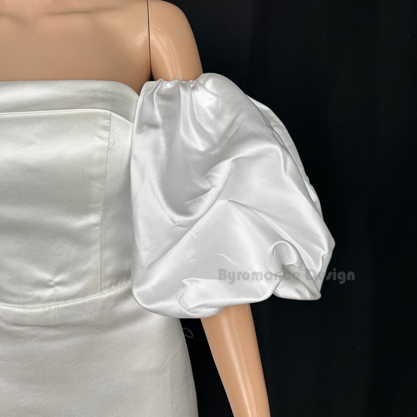EMZLABY Customized satin big puff detach bridal sleeve BYRD50