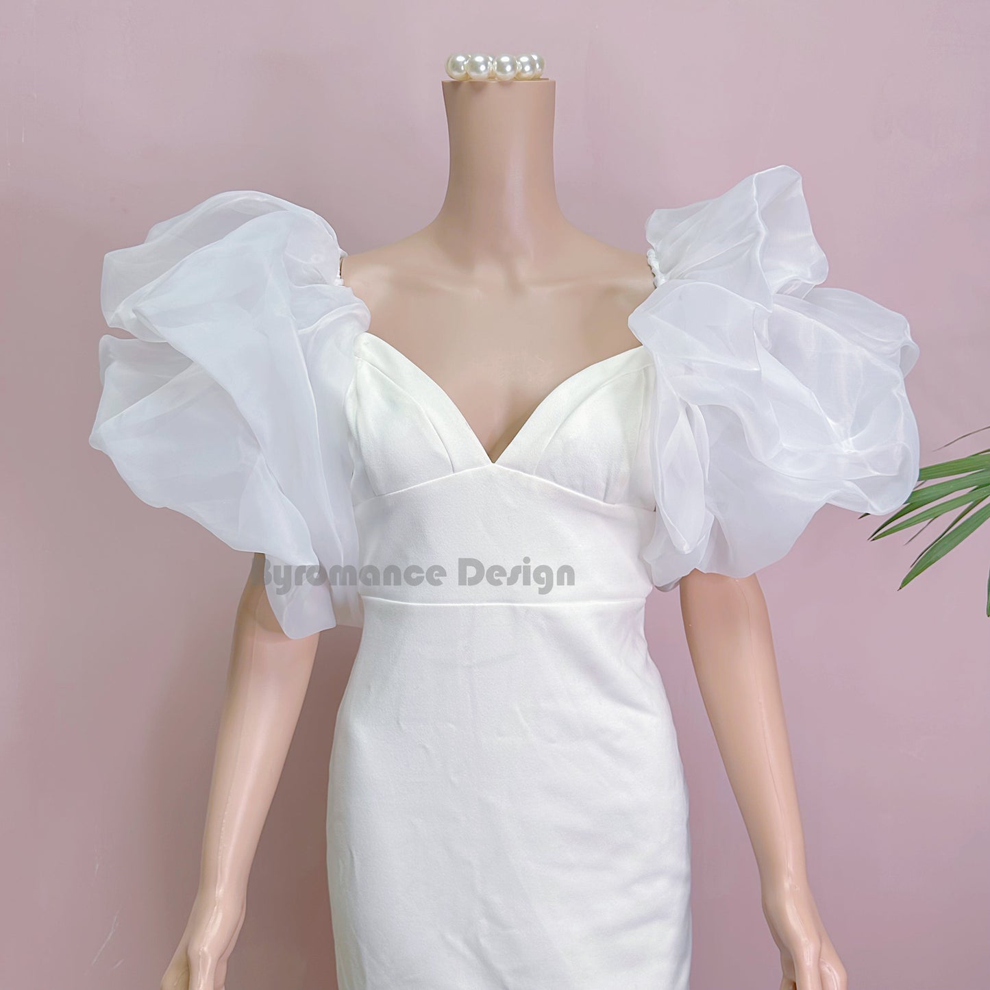 puffy ball organza wedding sleeve, removable bridal  sleeve
