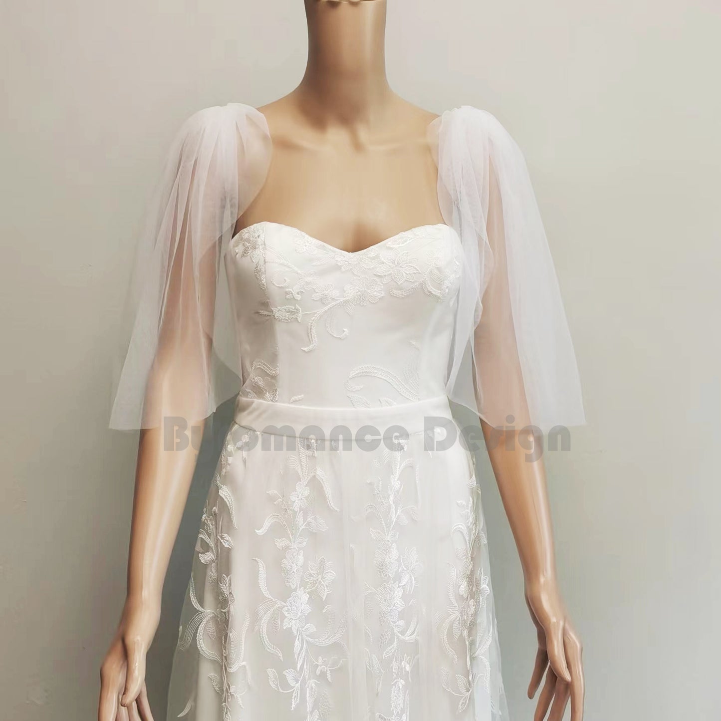 shoulder veil wedding dress