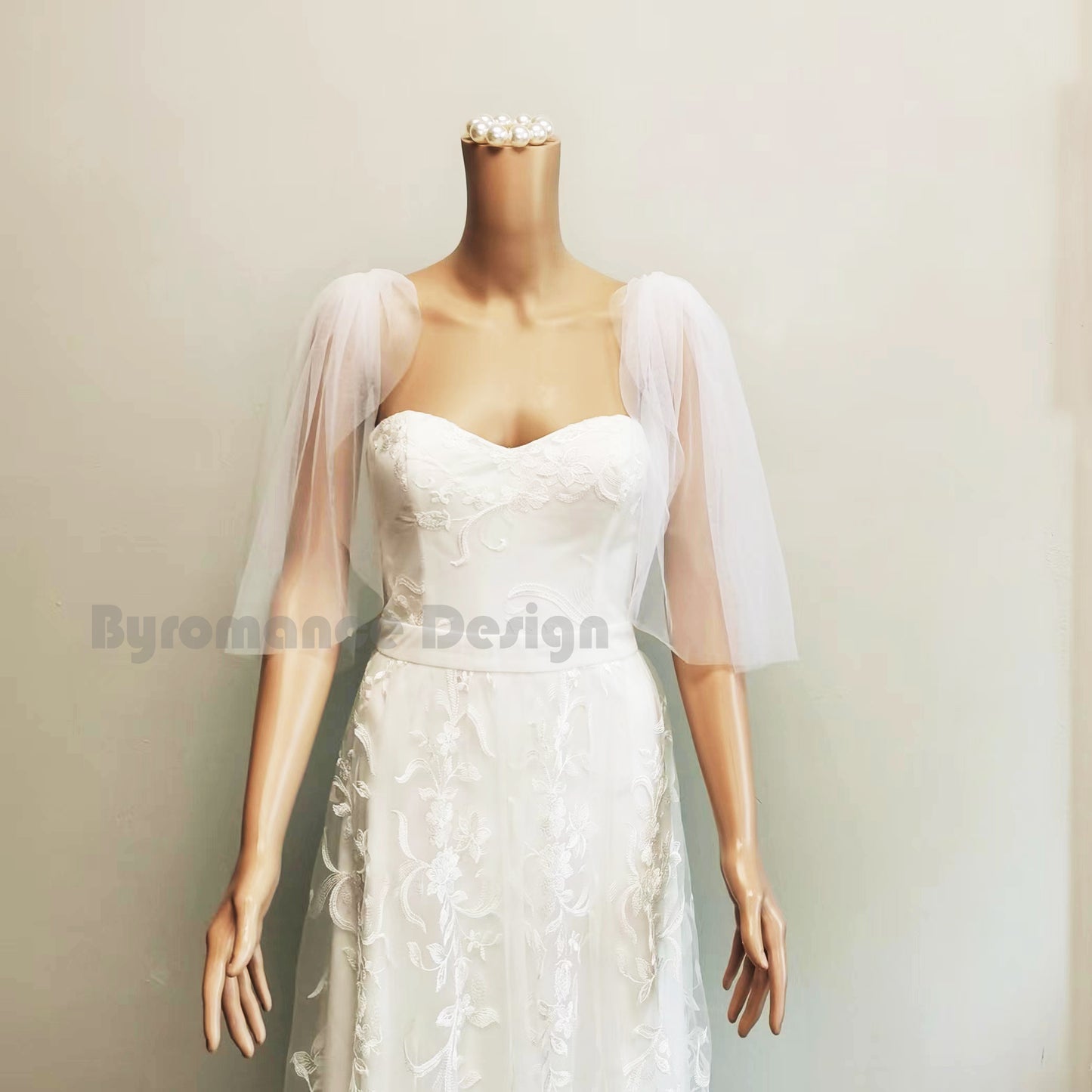 shoulder veil wedding dress