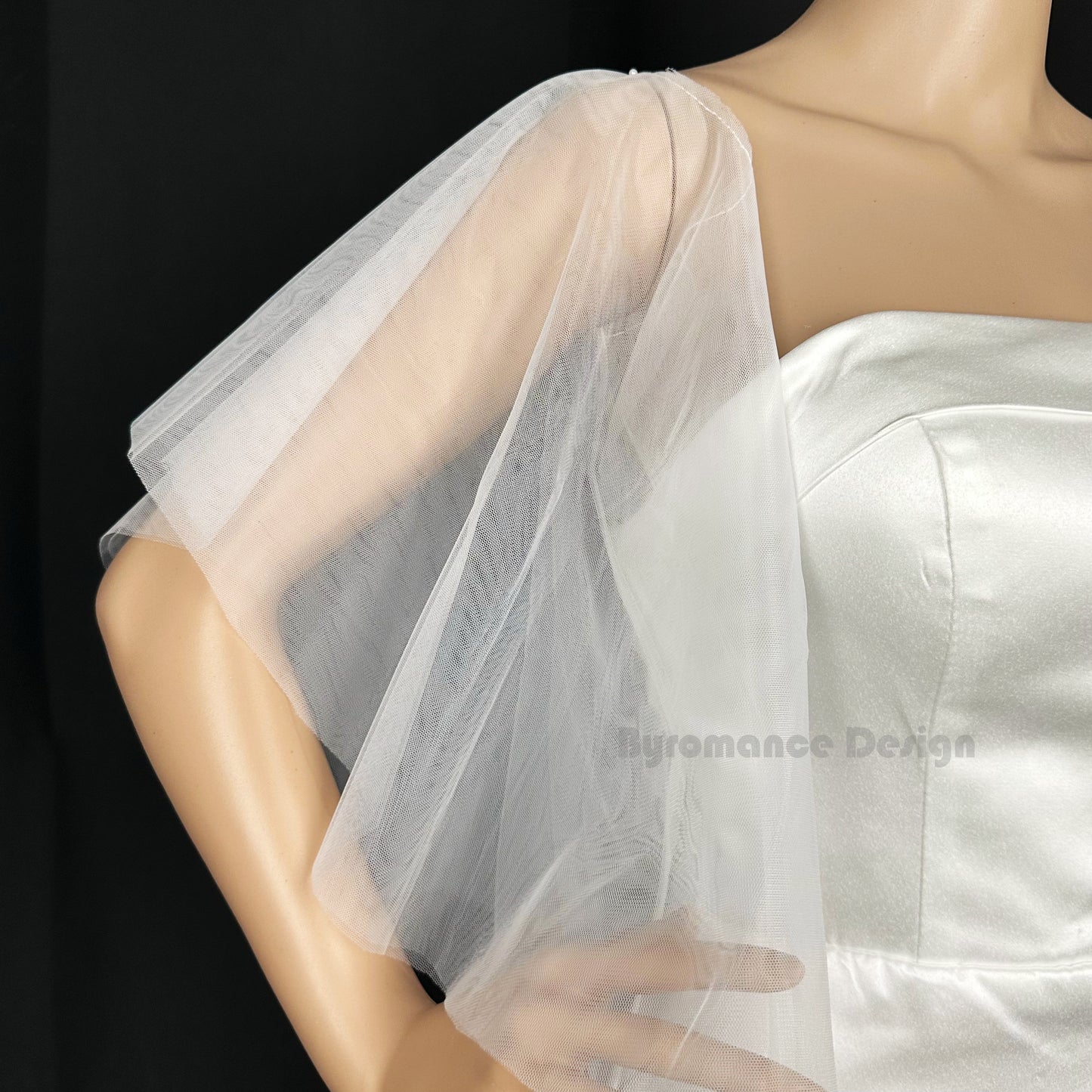 Handmade  customized Sewing needed tulle off shoulder  weeding sleeve