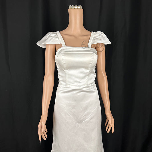 Detachable satin Cap Straps, Detachable satin Cap Sleeves, Detachable Sleeves,Wedding Straps, Covers ivory BYRDSLS110