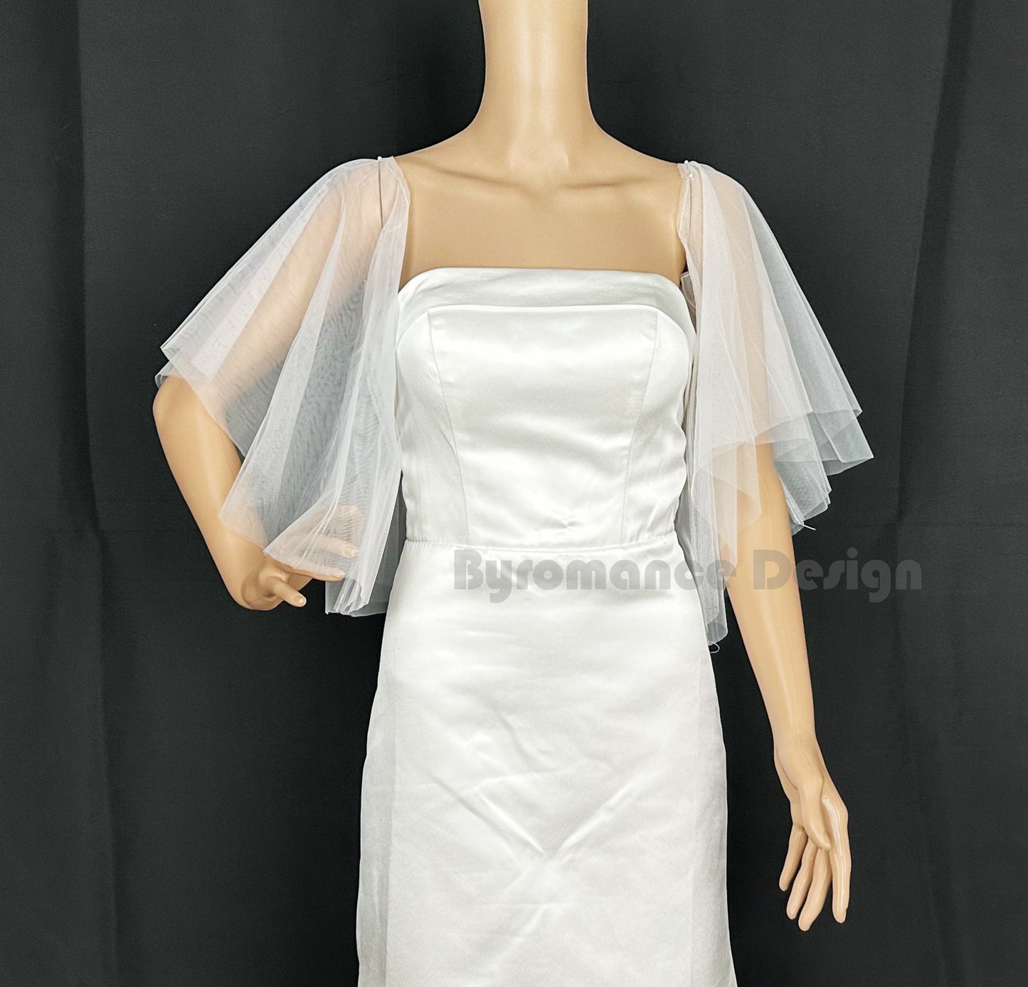 Handmade  customized Sewing needed tulle off shoulder  weeding sleeve