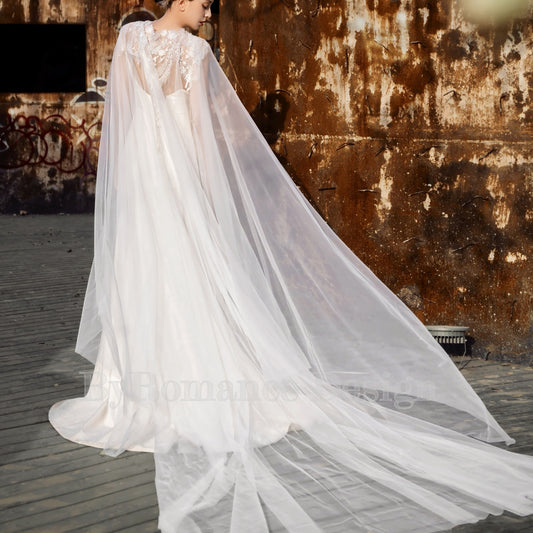 EMALZBY Customized sequins lace  tulle Top,wedding dress topper,bridal gown bolero BYRDVG25B12