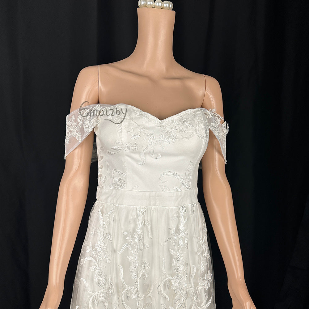 EMALZBY wedding dress straps ,Lace Detachable Wedding Dress Straps,tulle bridal straps BYRDWS1001