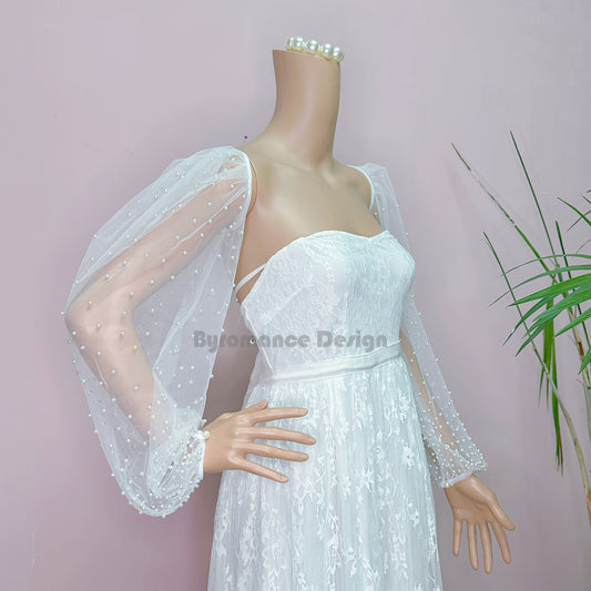 new customized pearl weeding sleeve