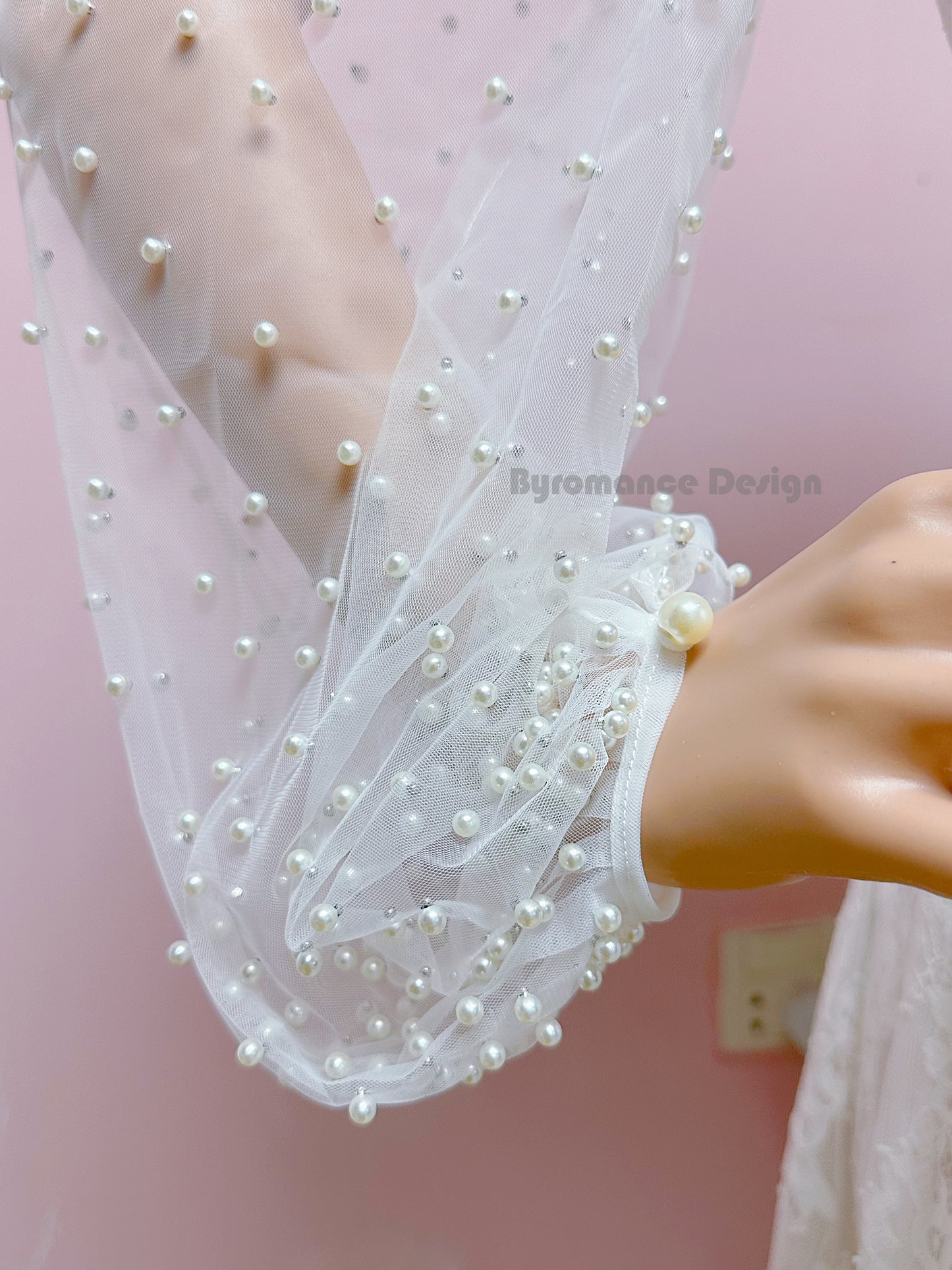 new customized pearl weeding sleeve