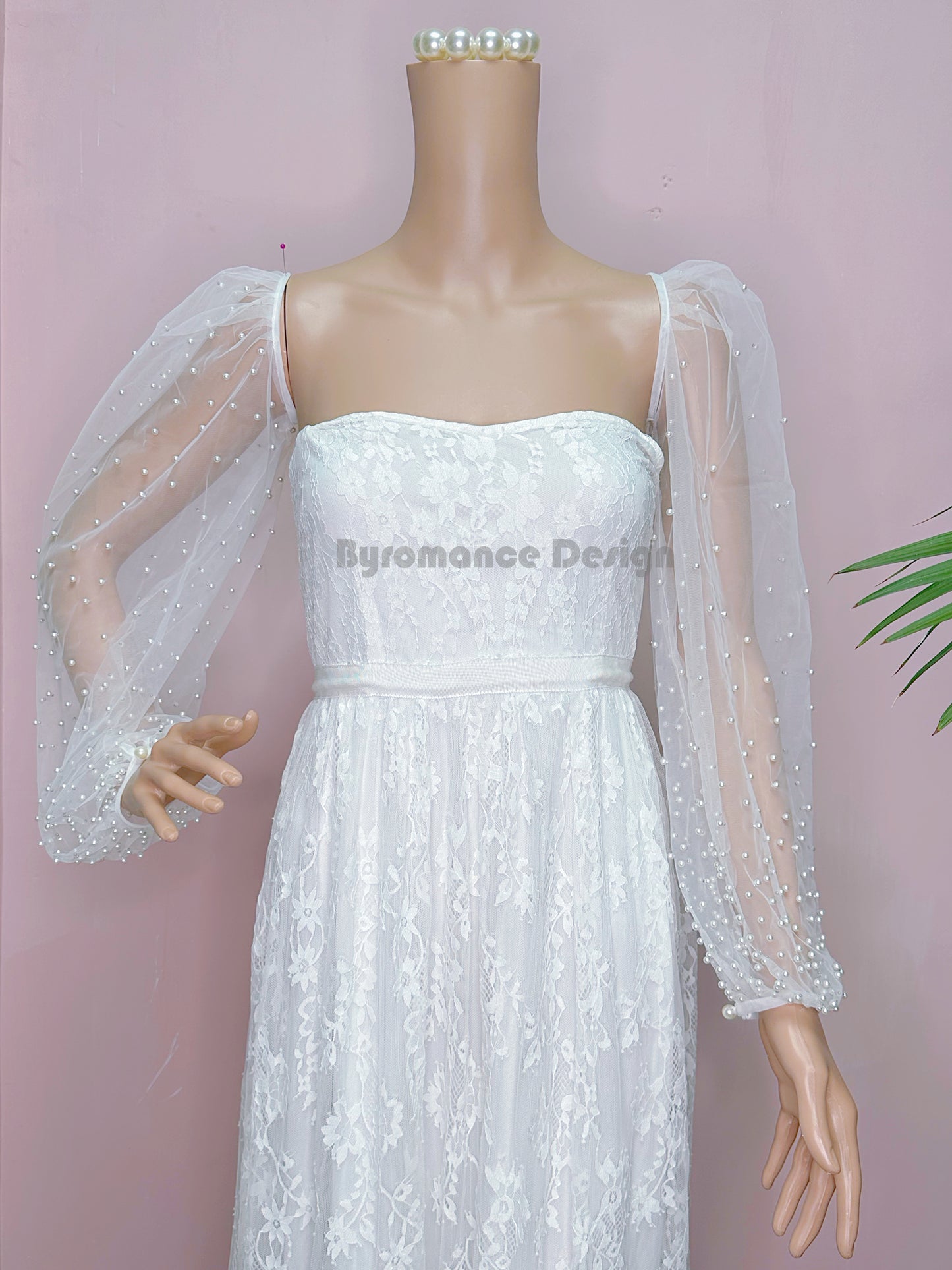 new customized pearl weeding sleeve