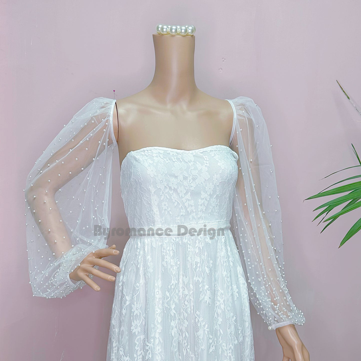 new customized pearl weeding sleeve