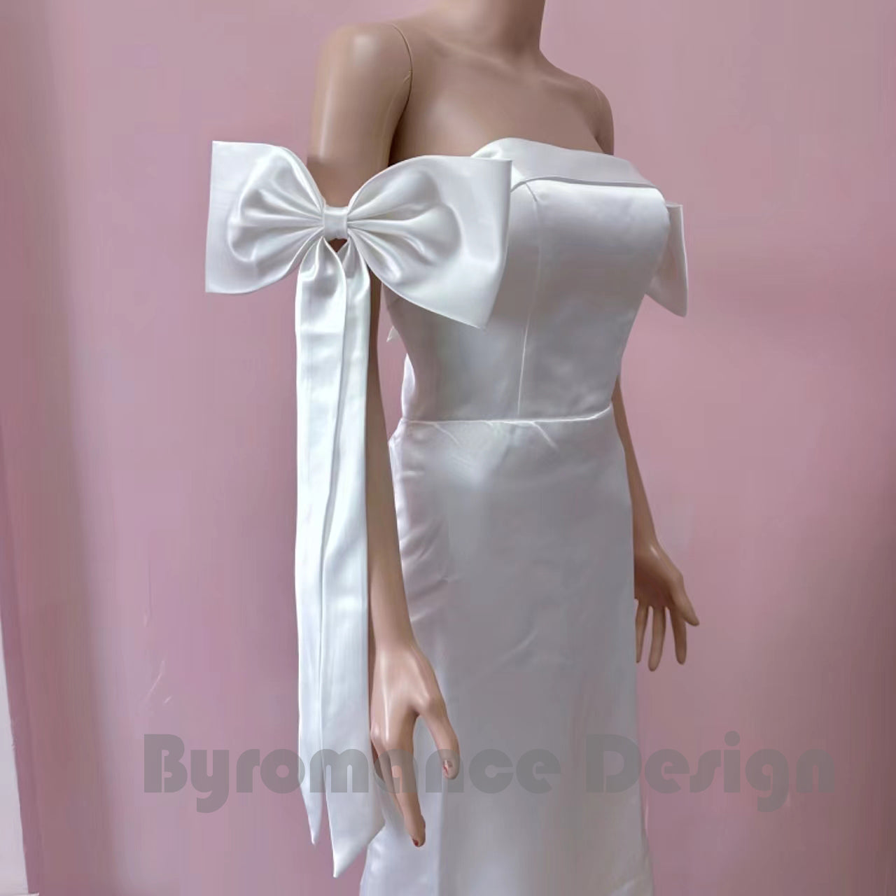satin  big bow elastic up removable