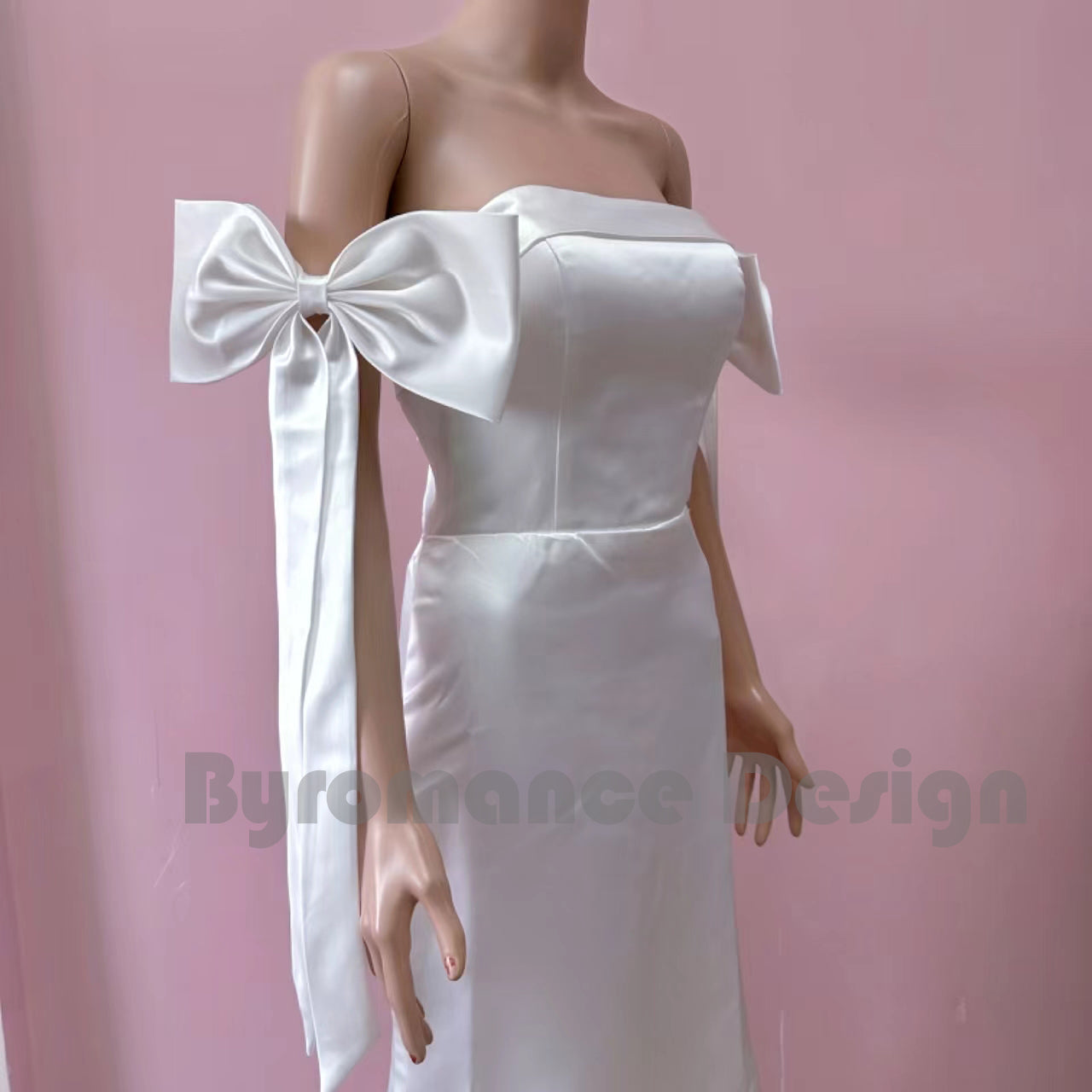satin  big bow elastic up removable