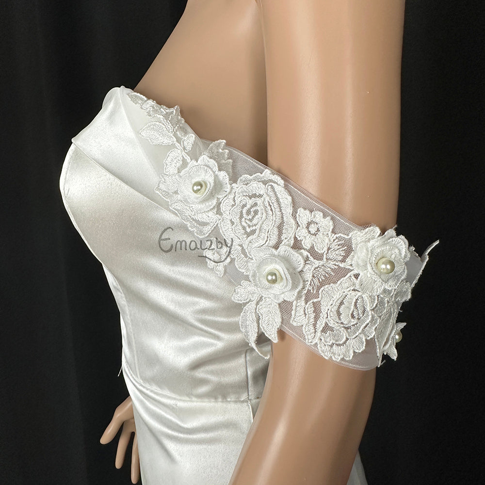 cotton lace wedding dress straps add on.detachable straps for bridal,bridal sleeves BYRDSW08