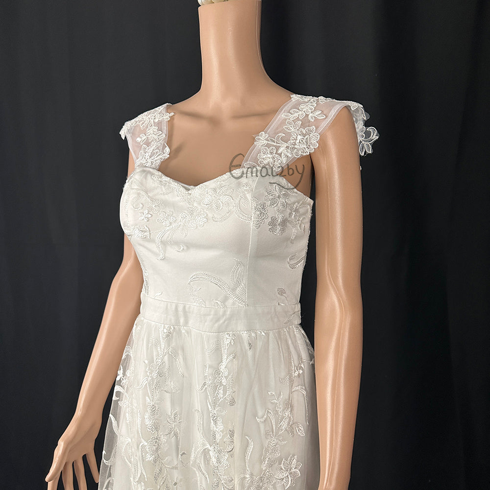 EMALZBY wedding dress straps ,Lace Detachable Wedding Dress Straps,tulle bridal straps BYRDWS1001