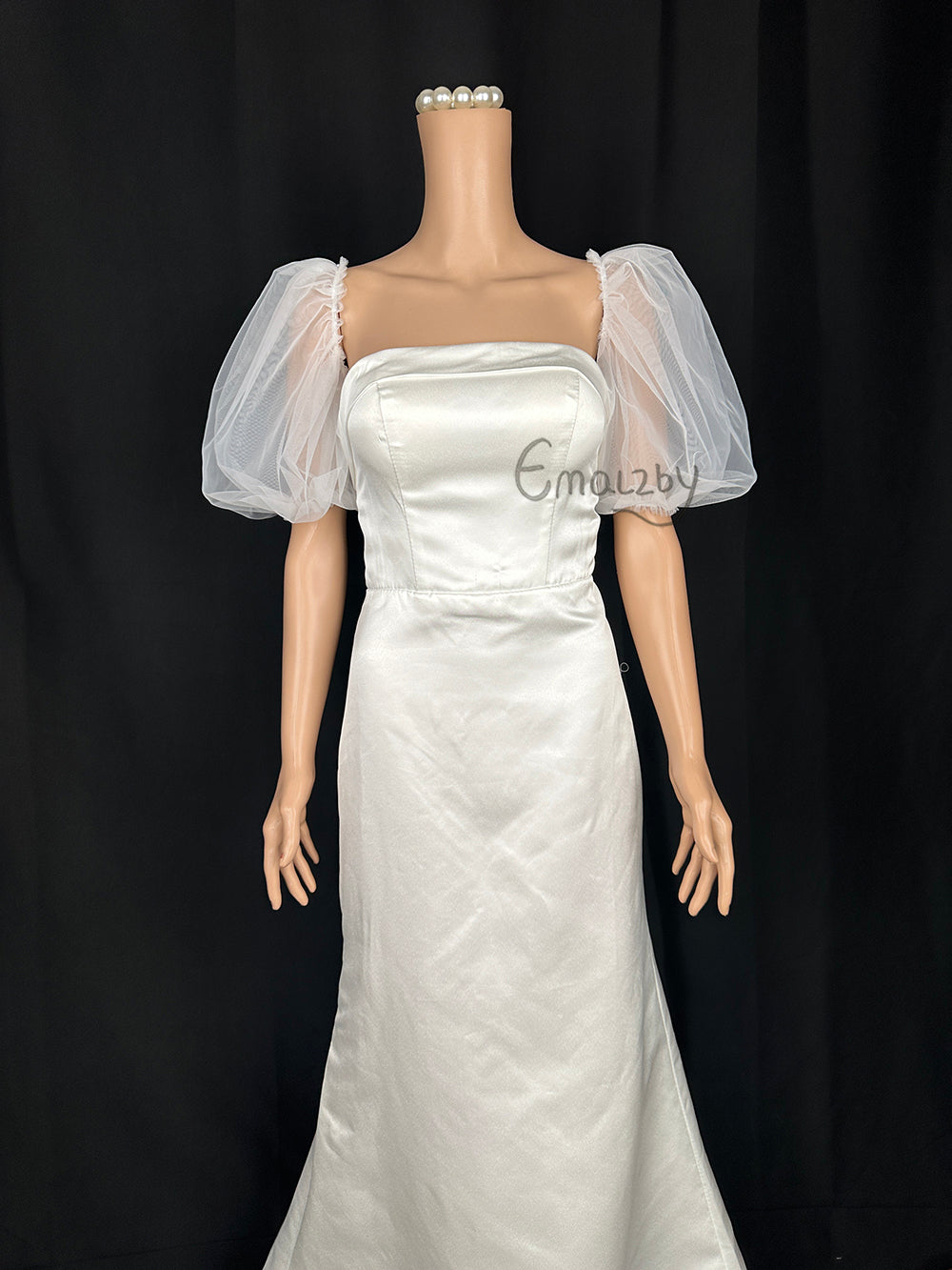 short PUFF tulle off shoulder detachable bridal  sleeve , detachable wedding sleeve BYRDSL79