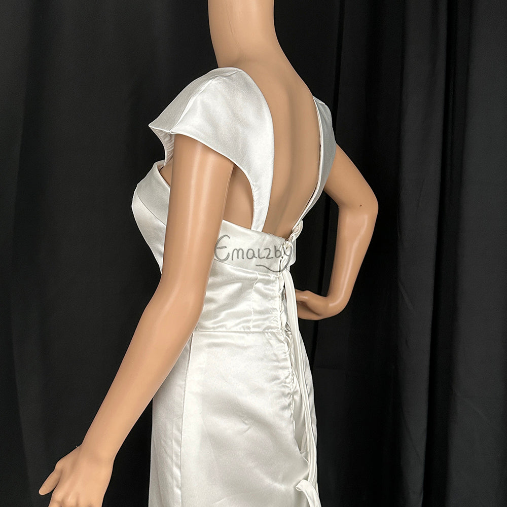 Satin detachable cap sleeves.detachable cap straps,satin wedding dress sleeves BYRDSL115