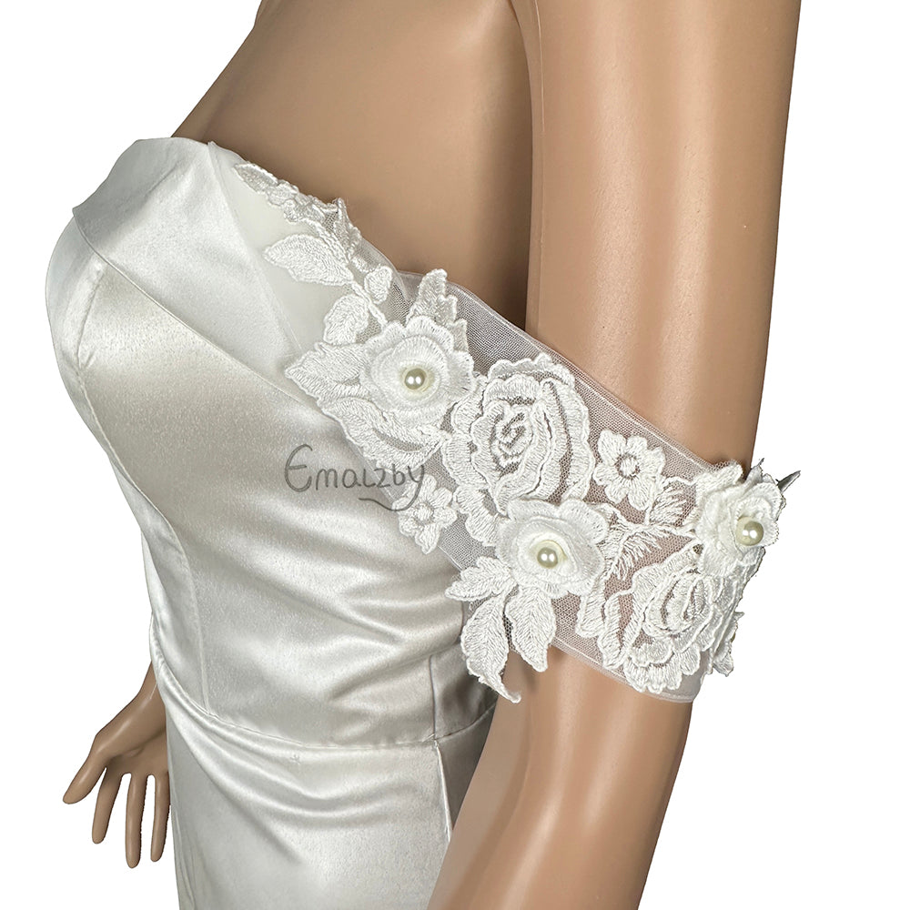 cotton lace wedding dress straps add on.detachable straps for bridal,bridal sleeves BYRDSW08（复制）